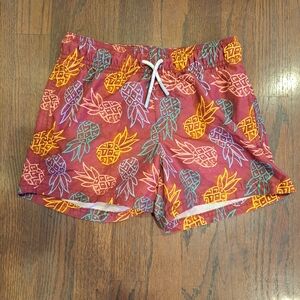 Art Class Red and Yellow Athletic Shorts Vibrant Design